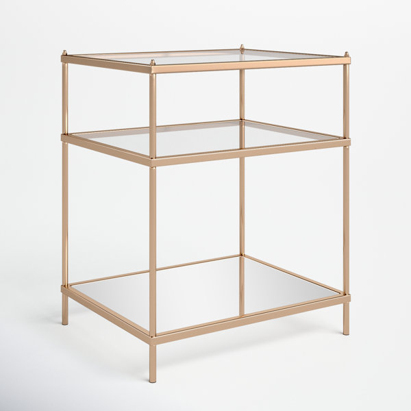 Joss & Main Peregrine Glass Top End Table & Reviews Wayfair